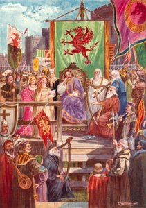 Rhys ap Gruffydd Presiding at the First Eisteddfod, Cardigan Castle, Wales by Thomas Prytherch