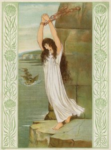 Andromeda chained to the sea cliff by Thomas Ralph Spence