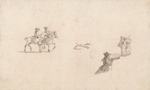 Riders, Figures and a Dog