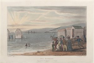 Sea Bathing, from Poetical Sketches of Scarborough, 1813 by Thomas Rowlandson, Joseph Constantine Stadler, J. Bluck