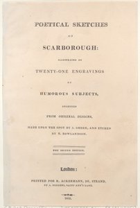 Title Page, from Poetical Sketches of Scarborough, 1813 by Thomas Rowlandson, Joseph Constantine Stadler, J. Bluck
