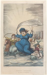 Widow Ducker & Her Nymphs, from Poetical Sketches of Scarborough by Thomas Rowlandson, Joseph Constantine Stadler, J. Bluck