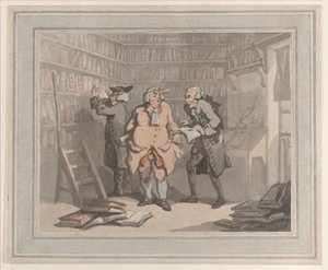 Bookseller and Author by Thomas Rowlandson, Samuel Alken