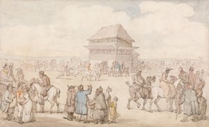 A Crowded Race Meeting by Thomas Rowlandson