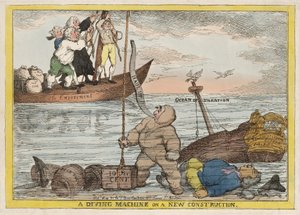 A Diving Machine on a New Constitution, published 1806 by Thomas Rowlandson