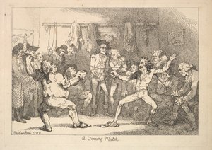 A Fencing Match by Thomas Rowlandson
