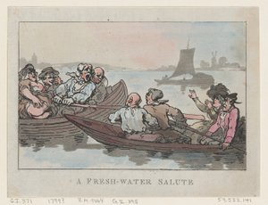 A Fresh-Water Salute by Thomas Rowlandson