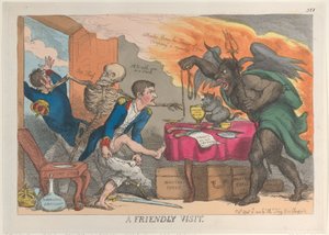 A Friendly Visit, April 16, 1814 by Thomas Rowlandson