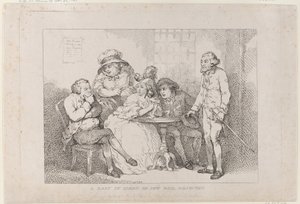 A Lady in Limbo, or Jew Bail Rejected by Thomas Rowlandson