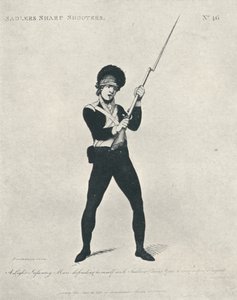 A Light Infantry Man defending himself, 1798 1909 by Thomas Rowlandson