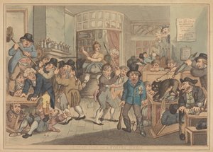 A Mad Dog in a Coffee House by Thomas Rowlandson