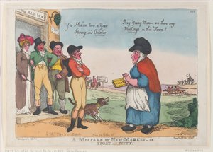 A Mistake at New Market, or Sport and Piety by Thomas Rowlandson