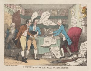 A Peep into the Retreat at Tinnehinch by Thomas Rowlandson