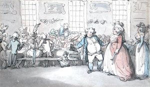 A Public Breakfast by Thomas Rowlandson