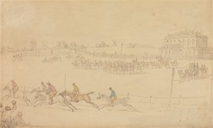 A Race on the Knavesmire at York by Thomas Rowlandson