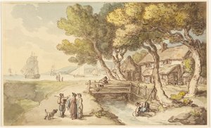 A Scene in Cornwall by Thomas Rowlandson