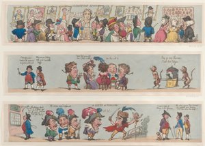 A Scene in Pizzaro, Grotesque Borders for Rooms & Halls by Thomas Rowlandson