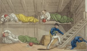A Scene in the Channel, from The Grand Master, or Adventures of Qui Hi? in Hindostan. A Hudibras Poem in Eight Cantos by Quiz, by William Combe (1741-1823) published by Thomas Tegg, London, 1815 by Thomas Rowlandson