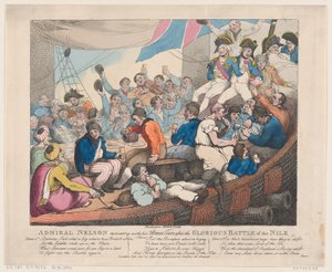 Admiral Nelson Recreating with his Brave Tars after the Glorious Battle of the..., October 20, 1798