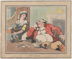 After Dinner, October 22, 1789 by Thomas Rowlandson