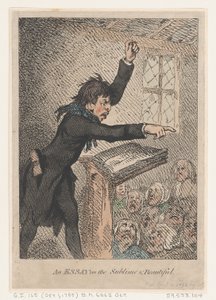 An Essay on the Sublime & Beautiful, April 10, 1792 by Thomas Rowlandson