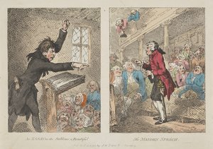 An Essay on the Sublime and Beautiful, The Maiden Speech by Thomas Rowlandson