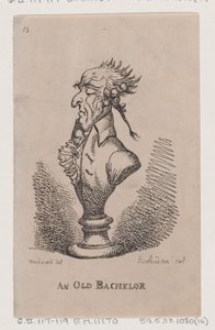 An Old Bachelor, 1808 by Thomas Rowlandson