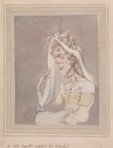 An Old Coquette Outstood her Market by Thomas Rowlandson