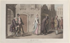 At Avignon, First Sight of Clara, from Journal of Sentimental Travels, December 1, 1817 by Thomas Rowlandson