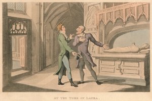 At the Tomb of Laura by Thomas Rowlandson