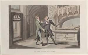 At the Tomb of Laura, from Journal of Sentimental Travels in the Southern Provinces by Thomas Rowlandson