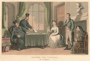Before the Tribunal at Avignon by Thomas Rowlandson
