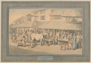 Bodmin Cornwall: French Prisoners on Parole by Thomas Rowlandson