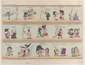 Borders for Rooms, Extravaganzas Plate 1 by Thomas Rowlandson