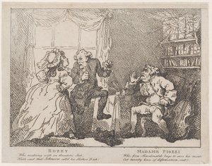 Bozzy and Madame Piozzi Frontispiece, Bozzy and Piozzi by Peter Pindar by Thomas Rowlandson