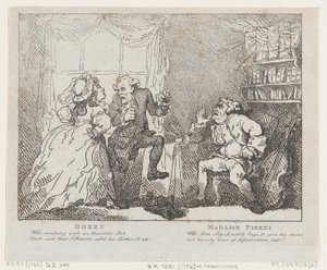 Bozzy and Madame Piozzi Frontispiece, Bozzy and Piozzi by Peter Pindar, 1780-86 by Thomas Rowlandson