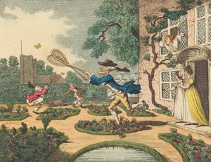 Butterfly Hunting by Thomas Rowlandson