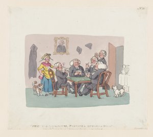 Christmas Academics Playing a Rubber at Whist, April 1, 1803