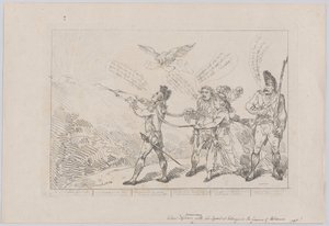 Col. Topham Endeavouring, With His Squirt, to Extinguish the Genius of Holman by Thomas Rowlandson