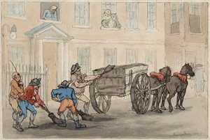 Collecting the Night Soil by Thomas Rowlandson