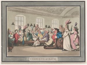 Comforts of Bath, Plate 11 by Thomas Rowlandson