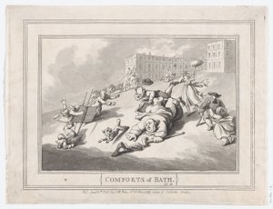 Comforts of Bath, Plate 12, January 6, 1798 by Thomas Rowlandson