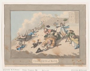 Comforts of Bath, Plate 12, January 6, 1798 by Thomas Rowlandson