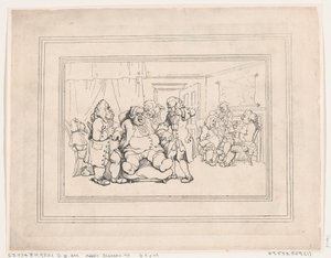 Comforts of Bath, Plate 1, January 6, 1798 by Thomas Rowlandson