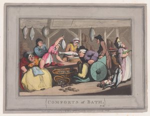 Comforts of Bath, Plate 4 by Thomas Rowlandson