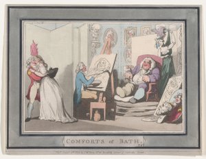 Comforts of Bath, Plate 6 by Thomas Rowlandson