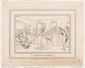 Comforts of Bath, Plate 8 by Thomas Rowlandson