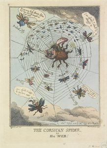 The Corsican Spider, in His Web! by Thomas Rowlandson