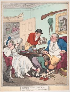 Diana in the Straw, or A Treat for Quornites by Thomas Rowlandson