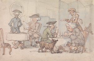 Diners in a Chop Shop by Thomas Rowlandson